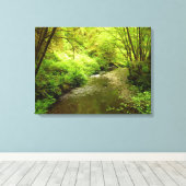 Verloren Man Creek I in Redwood National Park Canvas Afdruk (Insitu (Houten vloer))
