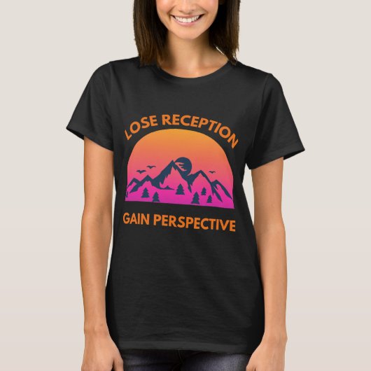 Verloren ontvangst krijgt perspectief op zonsonder t-shirt (Voorkant)