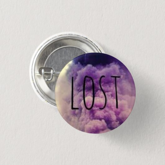 Verloren Paarse Cloud Button (Voorkant /achterkant)