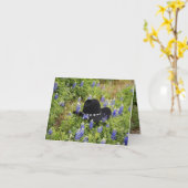 Verloren Pet en Bluebonnets Kaart (Gele Bloem)