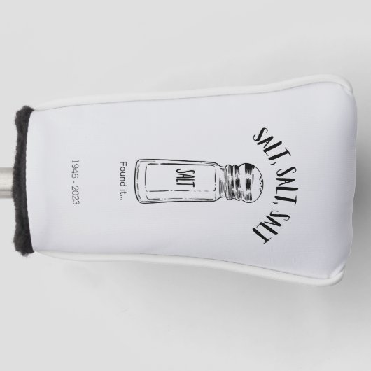 Verloren shaker van zout - vind het golfheadcover (Voorkant)