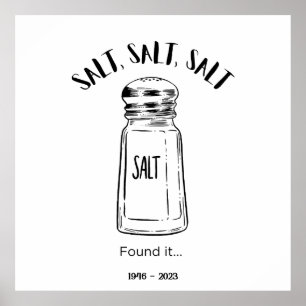 Verloren shaker van zout - vind het poster