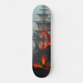 Verloren spookpiratenschip skateboard