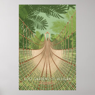 Verloren Tuinen van Heligan Cornwall Reisposter Poster