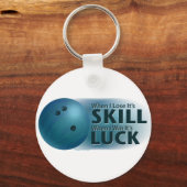 Verloren vaardigheden Win Luck Bowling Blue Sleutelhanger (Voorkant)