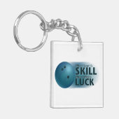 Verloren vaardigheden Win Luck Bowling Blue Sleutelhanger (Voorkant Links)