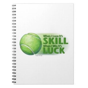 Verloren vaardigheden Win Luck Tennis Ball Notitieboek