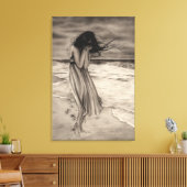 Verloren voetstappen Canvas Print (Insitu (Woonkamer))