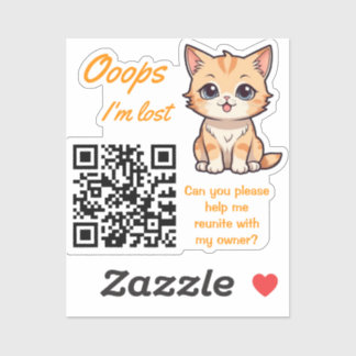 Verloren Voorwerp Retour QR Sticker Volledig Aanpa