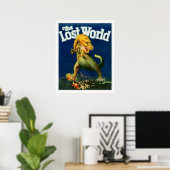 Verloren Wereld Dinosaurus Poster (Thuiskantoor)