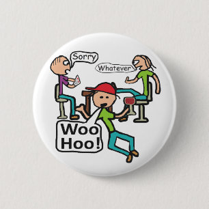 Verloren werk ronde button 5,7 cm
