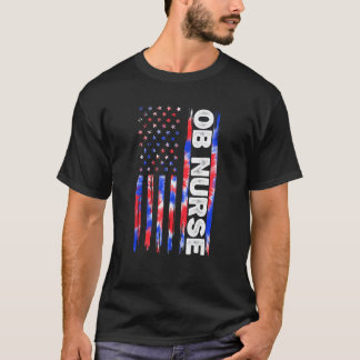 Verloskunde OB-verpleegster Tie Dye Amerikaanse vl T-shirt