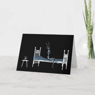 Verloskunde X-Ray Skeleton Black Blue Kaart