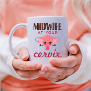 Verloskundige bij uw Cervix Midwives Midwifery Tweekleurige Koffiemok