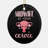 Verloskundige bij uw cervix verloskundigen verlosk keramisch ornament (Links)
