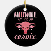 Verloskundige bij uw cervix verloskundigen verlosk keramisch ornament (Achterkant)