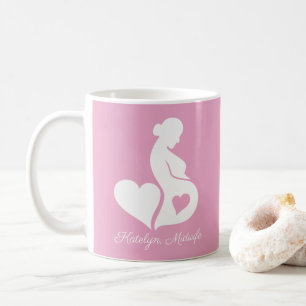 Verloskundige Doula Mooie gepersonaliseerde roze Koffiemok
