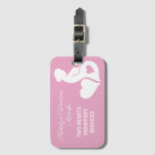Verloskundige Doula Mooie Zwangerschap Roze Bagagelabel (Voorkant (verticaal))