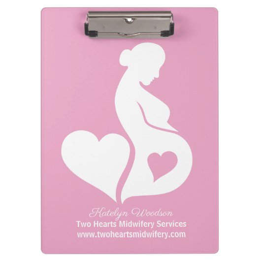 Verloskundige Doula Mooie Zwangerschap Zakelijk Ro Klembord (Voorkant)