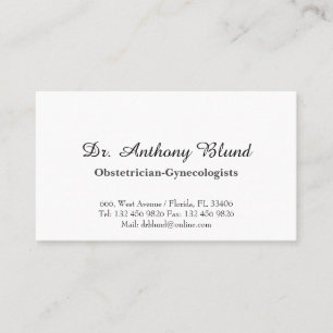 Verloskundige gynaecoloog OBGYN Visitekaartje