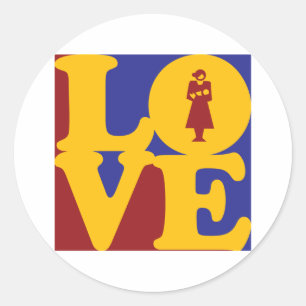 Verloskundige Liefde Ronde Sticker