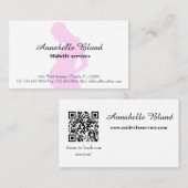 Verloskundige QR-code professioneel Visitekaartje (Voorkant / Achterkant)