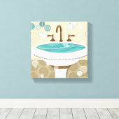 Verlossend water canvas afdruk (Insitu (Houten vloer))