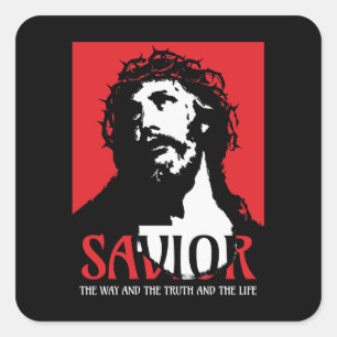 Verlosser De Weg De Waarheid En Het Leven Vierkante Sticker