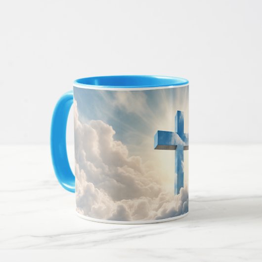 Verlossing, Kruis in de wolken, Mok (Voorkant links)