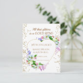 Verloving Al dat glitters is een gouden ring Kaart (Staand voorkant)