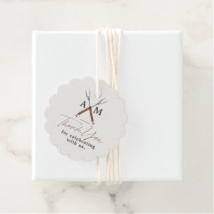 Verloving BBQ Monogram Bedankjes Labels