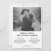 Verloving bruiloft krant stijl foto Save The Date (Achterkant)