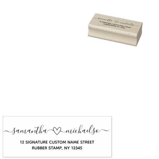 Verloving cadeauvoornamen met hart rubberstempel (Gestempeld)