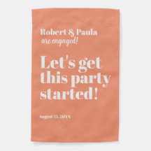 Verloving Celebration Outdoorvlag