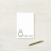 Verloving Diamond Ring Vrijgezellenfeest Post-it® Notes (Op bureau)