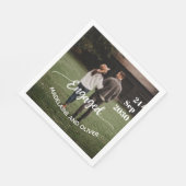 Verloving Eenvoudige foto Modern Servet (Hoek)