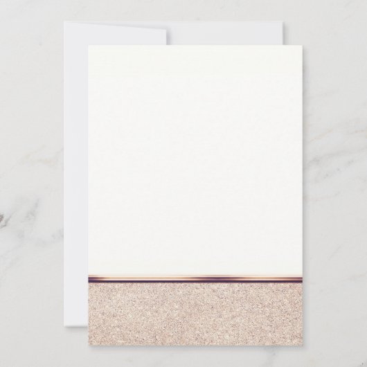 Verloving Faux Roos Gold Champagne Uitnodiging (Achterkant)