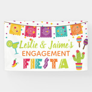 Verloving Fiesta Banner - Witte achtergrond