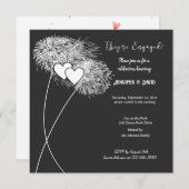 Verloving Fireworks Invitation Kaart (Voorkant / Achterkant)