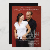 Verloving Foto Modern Wedding Invitations Kaart (Voorkant / Achterkant)