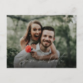 Verloving Foto QR Code Bruiloft Save the Date Aankondigingskaart (Voorkant)