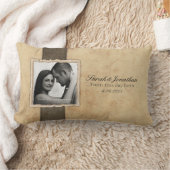 Verloving Foto Rustic Vintage Wedding Kussen (Deken)
