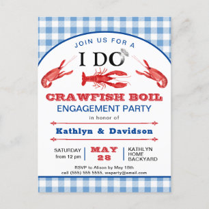 Verloving Foto van Crawfish Boil Party Briefkaart