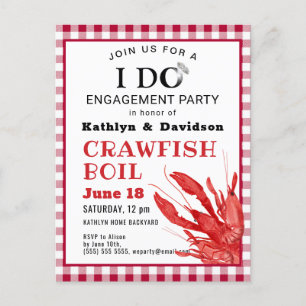 Verloving Foto van Crawfish Boil Party Briefkaart