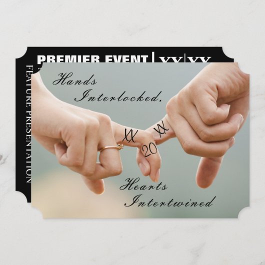 Verloving fotouitnodiging save the date (Voorkant / Achterkant)