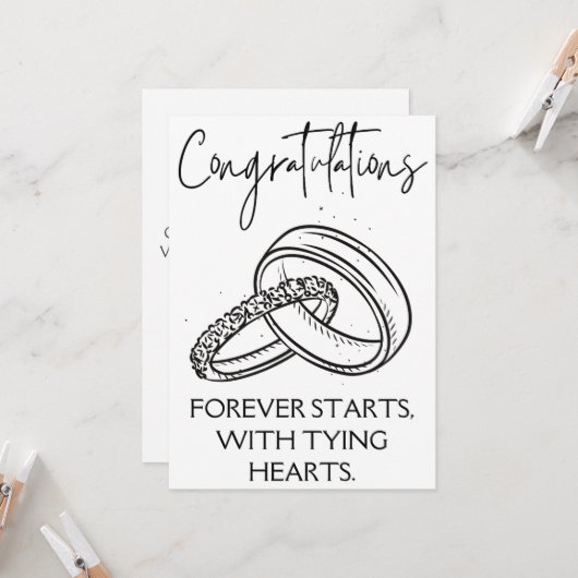 Verloving Gefeliciteerd Kaarten (Voorkant / Achterkant in situ)