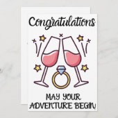 Verloving Gefeliciteerd Kaarten (Voorkant / Achterkant)