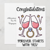 Verloving Gefeliciteerd Kaarten (Voorkant / Achterkant)