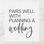 Verloving Gift, Wine Label, Engaged, Mrs Bride, Wijn Etiket (Enkel label)