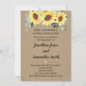 Verloving Greenery Sunflower Rustic Wedding Kaart (Voorkant)